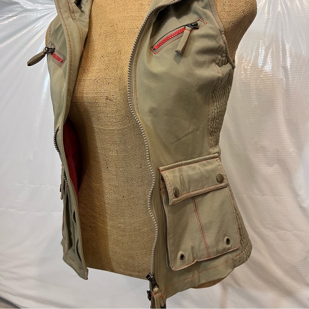 Goode Rider Equestrian Vest Women Size Small Hooded Full Zip Style# 16033 Beige, - Picture 3 of 16
